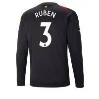 Fotbalové Dres Manchester City Ruben Dias #3 Venkovní 2022-23 Dlouhý Rukáv
